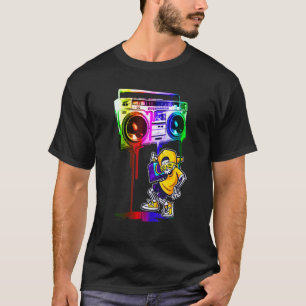 Camiseta Legal Hip Hop Música Cónica Skull Boombox Engraçad