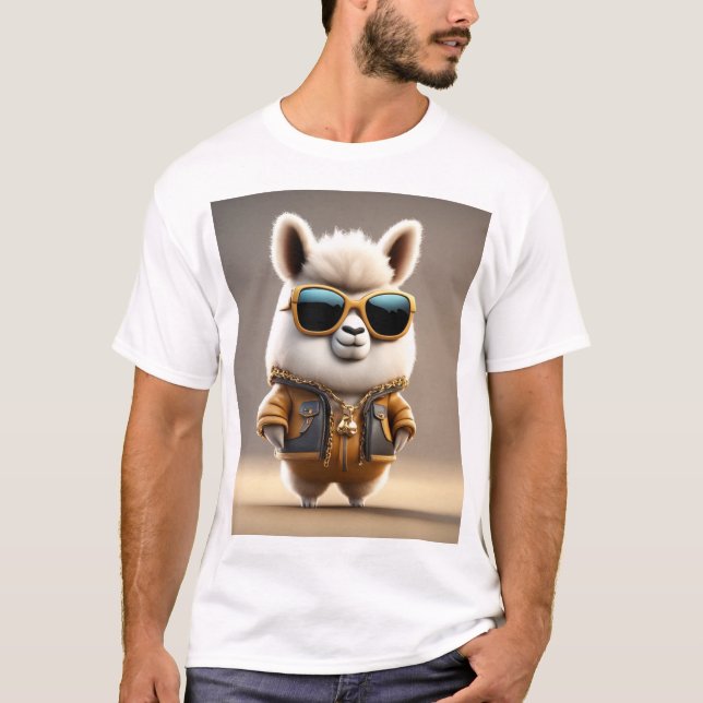 Camiseta Legal, Hip, Trendy Fluffy Lama (Frente)