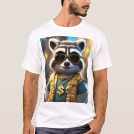 Camiseta Legal, Hip, Trendy Fluffy Raccoon