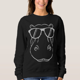 Camiseta Legal Hippo Design Hippopotamus Com Óculos De Sol 