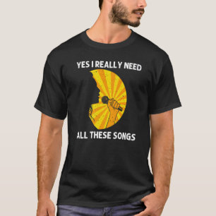 Camiseta Legal Karaoke para homens mulheres cantoras microf