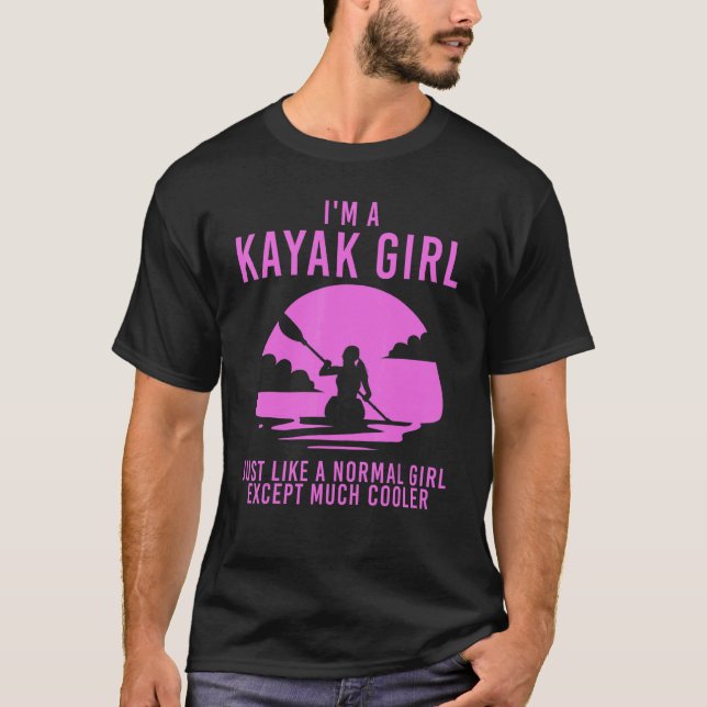 Camiseta Legal Kayak Para Mulheres Meninas Kayaker Canoe Ka (Frente)