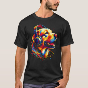 Camiseta Legal Labrador Retriever Dog Headphone Music Art C