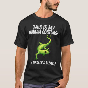 Camiseta Legal Lagarto Para Homens Mulheres Gecko Anim Verd