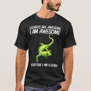 Camiseta Legal Lagarto Para Homens Mulheres Gecko Anim Verd