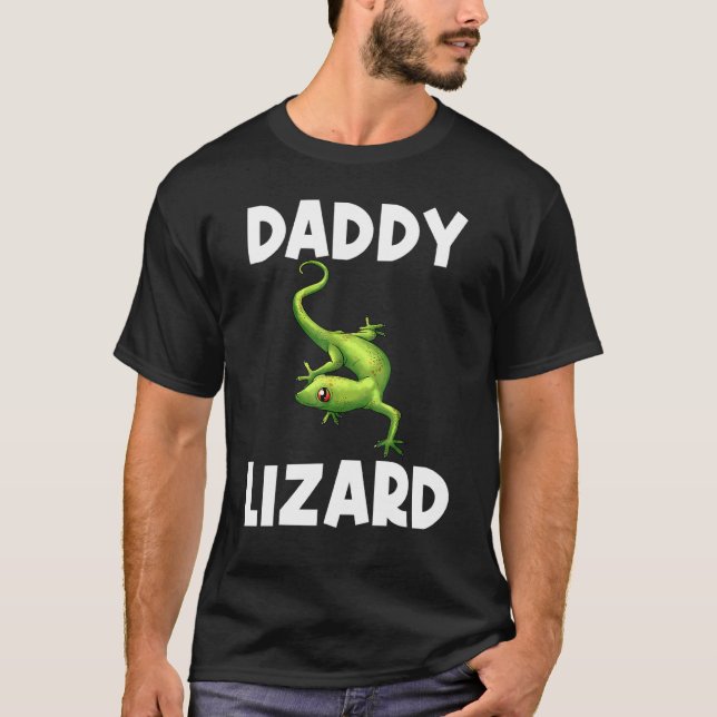 Camiseta Legal Lagarto Para Homens Padre Gecko Green Reptil (Frente)
