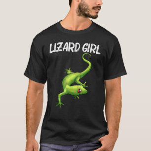Camiseta Legal Lagarto Para Meninas Gecko Green Reptile Ani
