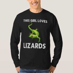 Camiseta Legal Lagarto Para Meninas Gecko Green Reptile Ani