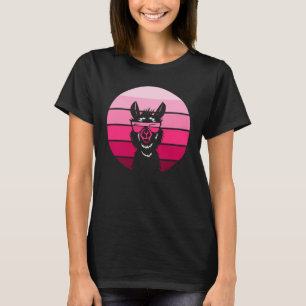 Camiseta Legal lama alpaca retro sunset