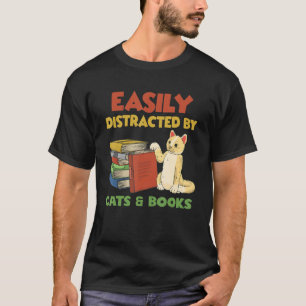 Camiseta Legal Leitor De Livros Para Homens, Gato De Livros