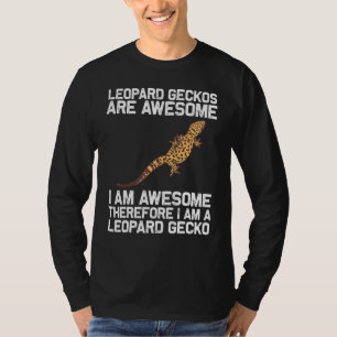 Camiseta Legal Leopard Gecko Para Homens Menores Dinossauro