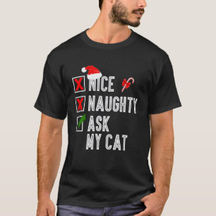 Camiseta Legal Levado Pergunte Ao Meu Gato Feliz Natal Papa