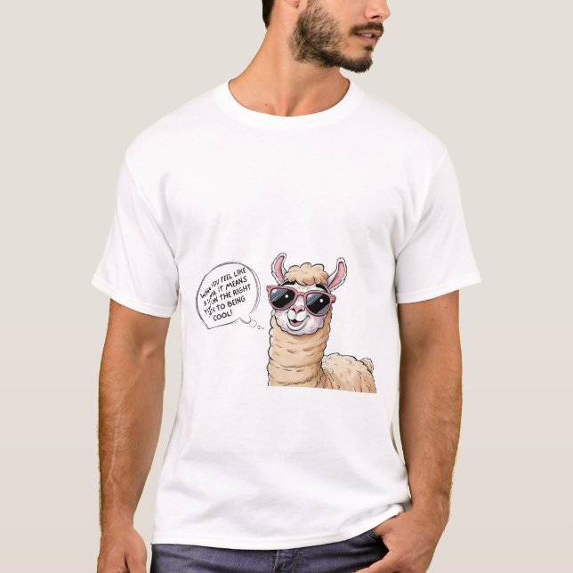Camiseta Legal Llama em ação!" (Frente)