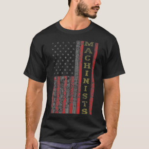 Camiseta Legal Machinistas Patrióticos EUA Bandeira dos EUA