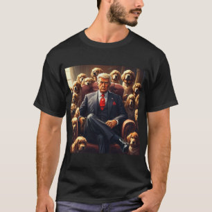 Camiseta Legal MAGA Dog TRUMP cercada por cães engraçados