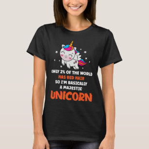Camiseta Legal Majestoso Unicorn Red Hair Fantasy Mítica Cr
