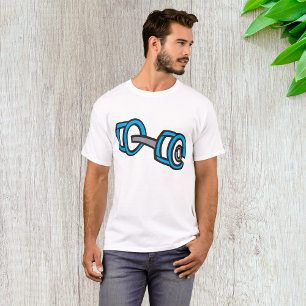 Camiseta Legal Malhação Azul e Cinza Gráfico de Gym