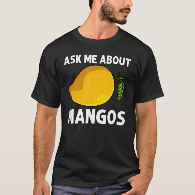 Camiseta Legal Manga Para Homens Mangoas Frutas Mangoas Pla (Frente)