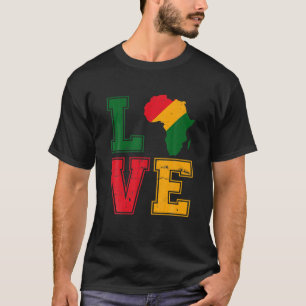 Camiseta Legal mapa africano para homens mulheres amor trad