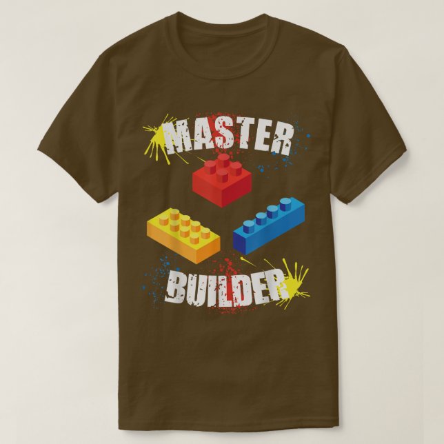 Camiseta Legal Master Builder Funny Building Blocks Homens (Frente do Design)