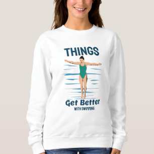 Camiseta Legal mergulho - As coisas melhoram ao nadar
