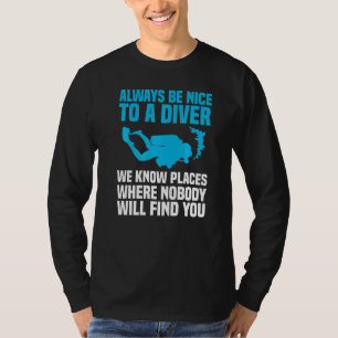 Camiseta Legal Mergulho Scuba Para Mulheres Masculinas Merg