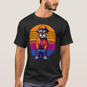 Camiseta Legal miniatura Schnauzer Cão moderno estilo urban