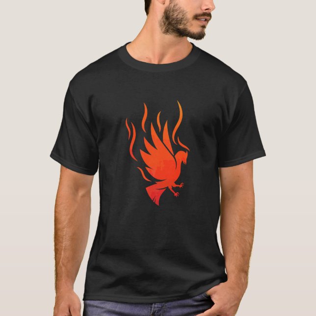 Camiseta Legal mitologista Phoenix Firebird Ascensão Bird F (Frente)