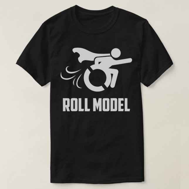 Camiseta Legal Modelo Roll Funny Handicapt Pessoa Wheelcha (Frente do Design)