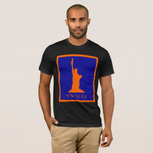 Camiseta Legal Moderno Nova York em laranja e azul