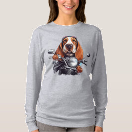 Camiseta Legal motoqueiro, fofo motorista de cão de caça de