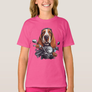 Camiseta Legal motoqueiro, fofo motorista de cão de caça de