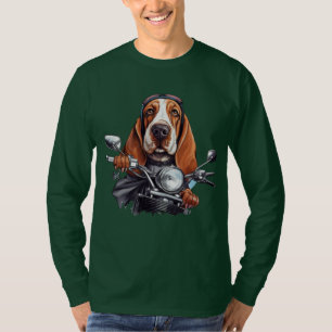 Camiseta Legal motoqueiro, fofo motorista de cão de caça de