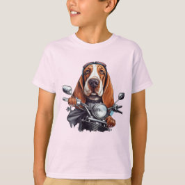 Camiseta Legal motoqueiro, fofo motorista de cão de caça de