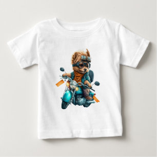 Camiseta Legal motoqueiro, fofo motorista de cão terrivel Y