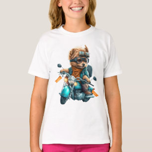 Camiseta Legal motoqueiro, fofo motorista de cão terrivel Y