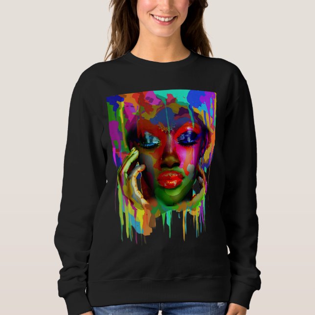 Camiseta Legal mulher africana pintada com cor (Frente)