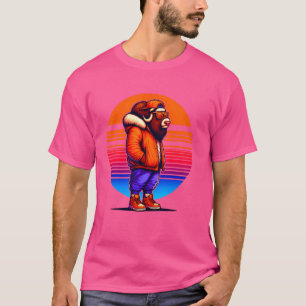 Camiseta Legal Musk Ox Estilo Urbano Moderno Sunset Retro A