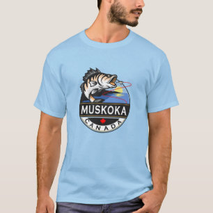 Camiseta Legal Muskoka Canadá pescando no exterior