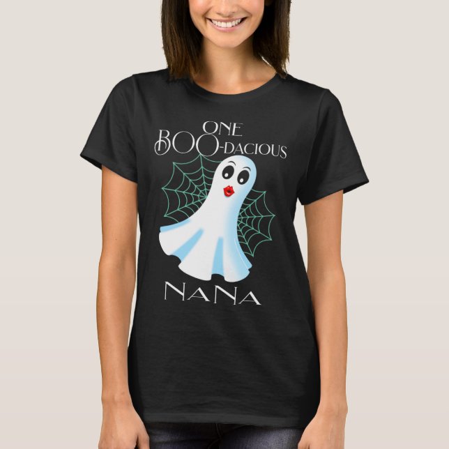 Camiseta Legal Nana Halloween Fantasma Louca Vovó Ha (Frente)