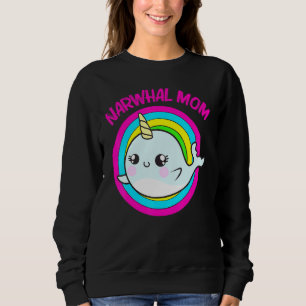 Camiseta Legal Narwhat Para Mãe Mãe Rainbow Tusk Sea Unico