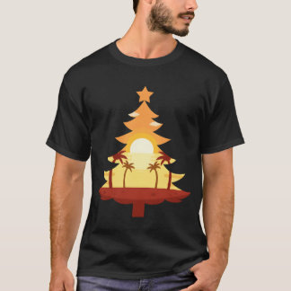 Camiseta Legal Natal em julho Amigos de Christmasree Sunset