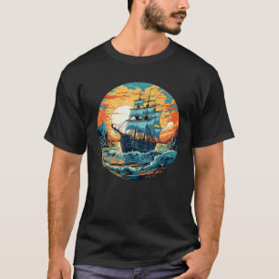Camiseta Legal navio pirata no mar para vendedores de fanta