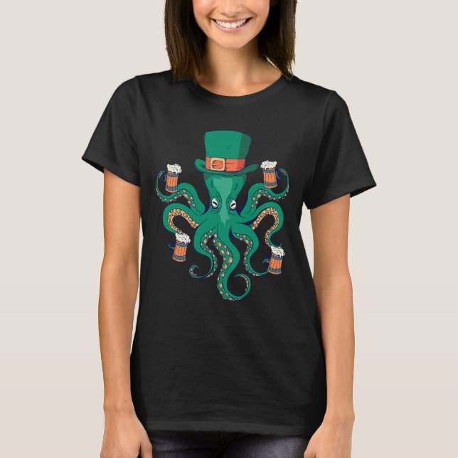 Camiseta Legal Octopus Leprechaun Rua. Dia de Patrick (Frente)