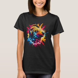 Camiseta Legal Pangolin Fone de Ouvido Música Art Natal Bir