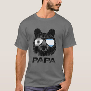 Camiseta Legal Papa Urso Óculos de sol Argentina Bandeira 
