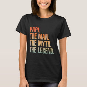 Camiseta Legal Papi para o Pai masculino Vovô Mito Lenda Fa