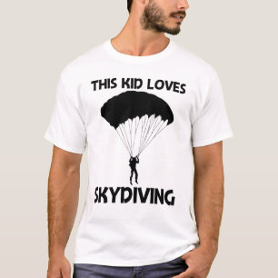 Camiseta Legal Paraquedismo Para Crianças Meninos Skydiver 