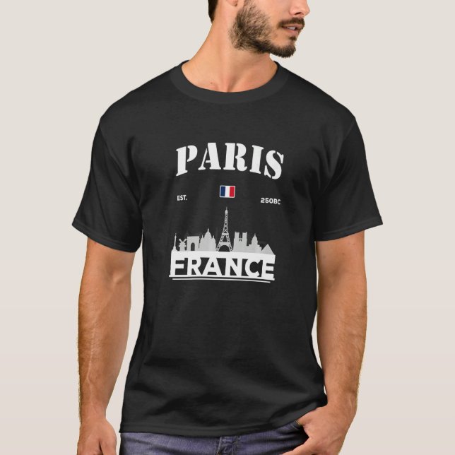Camiseta Legal Paris França City Skyline French Lover Viage (Frente)