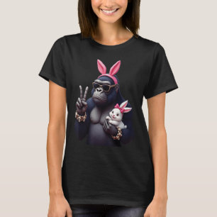 Camiseta Legal Páscoa Engraçado Gorilla Bunny, Bonita &amp;